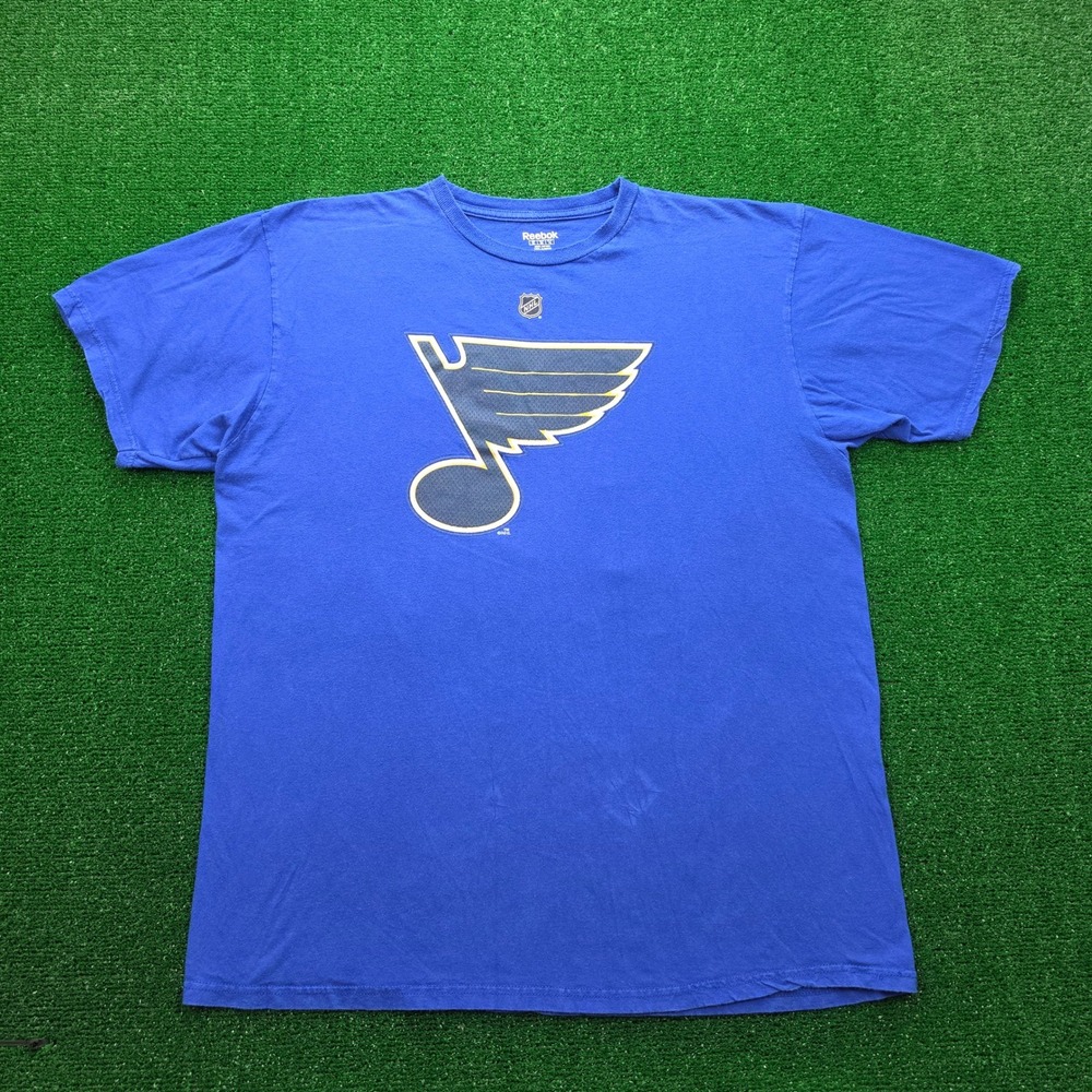 St Louis Blues Reebok David Backes #42 Player‎ Tshirt Mens XL Blue NHL Hockey